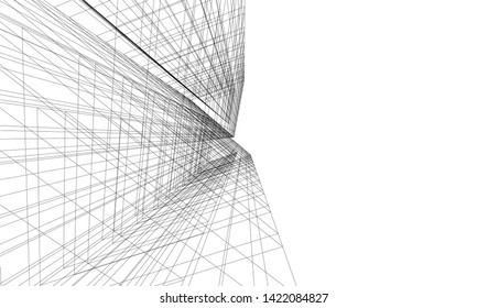 architecture building 3d vector illustration