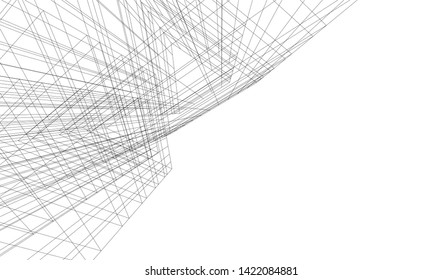 architecture building 3d vector illustration