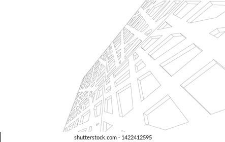architecture building 3d vector illustration