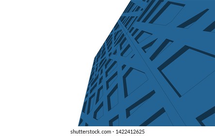 architecture building 3d vector illustration