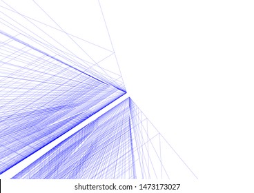 architecture building 3d vector illustration