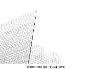 architecture building 3d vector illustration