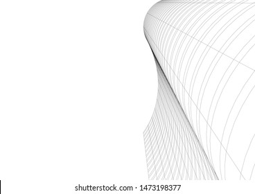 architecture building 3d vector illustration