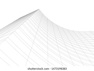 architecture building 3d vector illustration