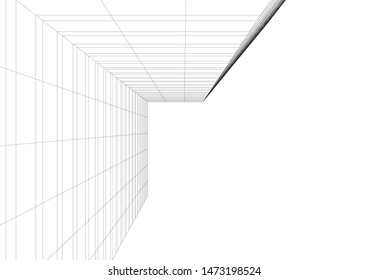 architecture building 3d vector illustration