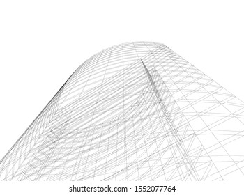 architecture building 3d vector illustration
