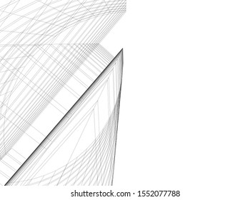 architecture building 3d vector illustration