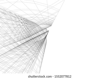 architecture building 3d vector illustration