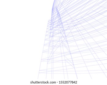 architecture building 3d vector illustration