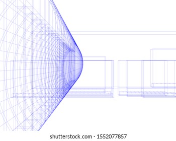 architecture building 3d vector illustration