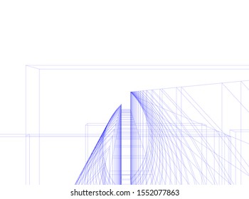 architecture building 3d vector illustration