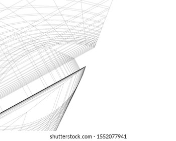 architecture building 3d vector illustration