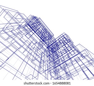 3D-Vektorillustration-Architektur 