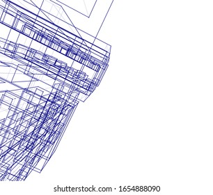 architecture building 3d vector illustration 