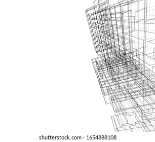 architecture building 3d vector illustration 