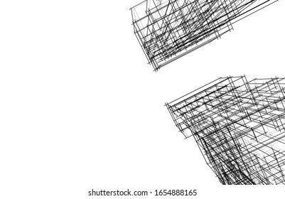 architecture building 3d vector illustration 