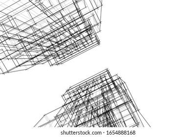 arquitectura construir ilustración vectorial 3d 