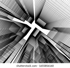 architecture building 3d vector illustration 