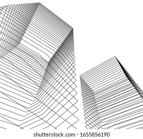 architecture building 3d vector illustration 