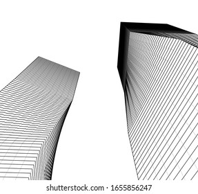 architecture building 3d vector illustration 