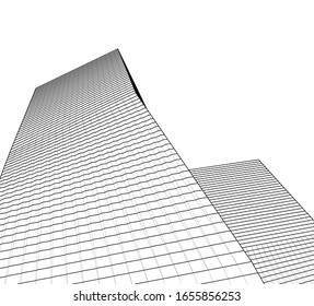architecture building 3d vector illustration 