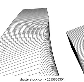 architecture building 3d vector illustration 