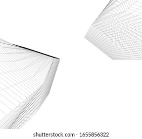 architecture building 3d vector illustration 