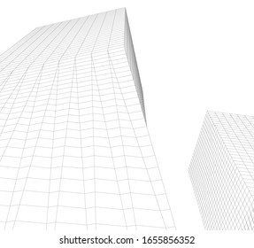 arquitectura construir ilustración vectorial 3d 