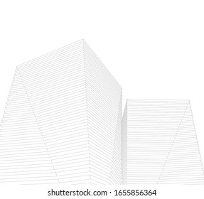 arquitectura construir ilustración vectorial 3d 