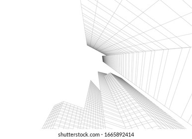 arquitectura construir ilustración vectorial 3d