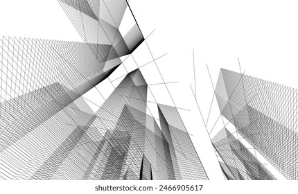 architecture building 3d  vector illustration