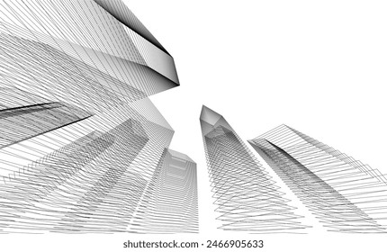 architecture building 3d  vector illustration