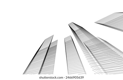 architecture building 3d  vector illustration
