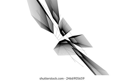 arquitectura edificio Ilustración vectorial 3d