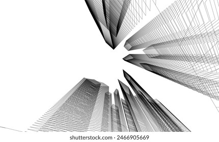 architecture building 3d  vector illustration