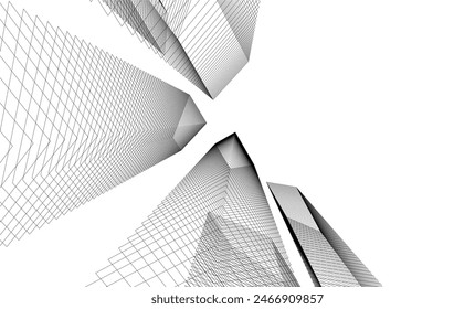 architecture building 3d  vector illustration