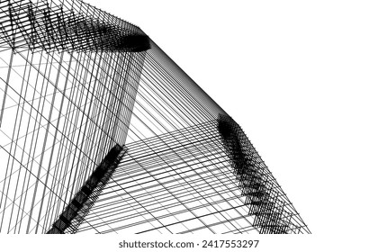 ilustración vectorial abstracta de construcción de arquitectura