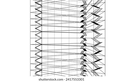 architecture building abstract vector illustration