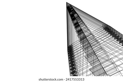 ilustración vectorial abstracta de construcción de arquitectura