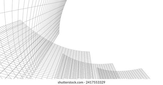 architecture building abstract vector illustration