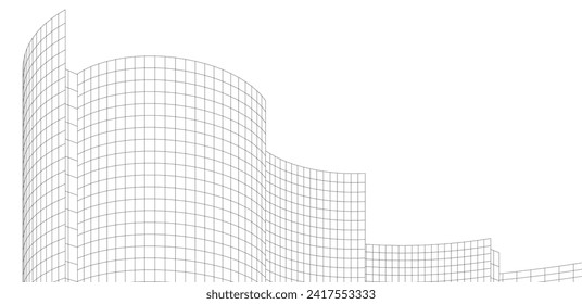 ilustración vectorial abstracta de construcción de arquitectura