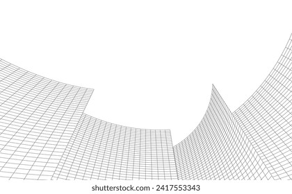 architecture building abstract vector illustration