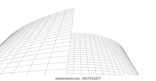 ilustración vectorial abstracta de construcción de arquitectura