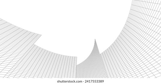 architecture building abstract vector illustration