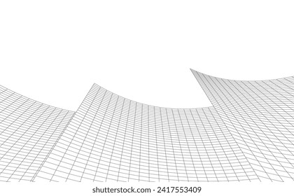 architecture building abstract vector illustration
