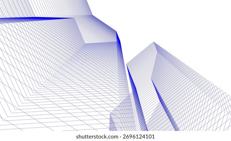 Ilustración vectorial abstracta del edificio de la arquitectura