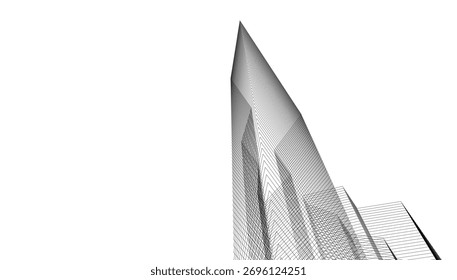 Ilustración vectorial abstracta del edificio de la arquitectura