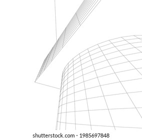 ilustración 3d de la construcción de arquitectura