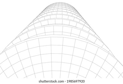 architecture building background 3d illustration