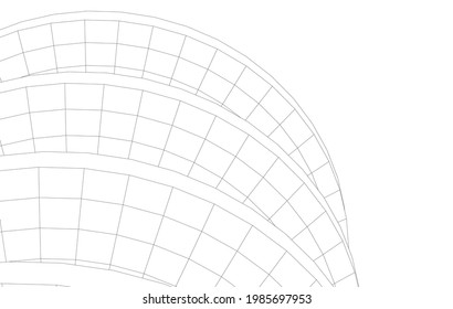 architecture building background 3d illustration